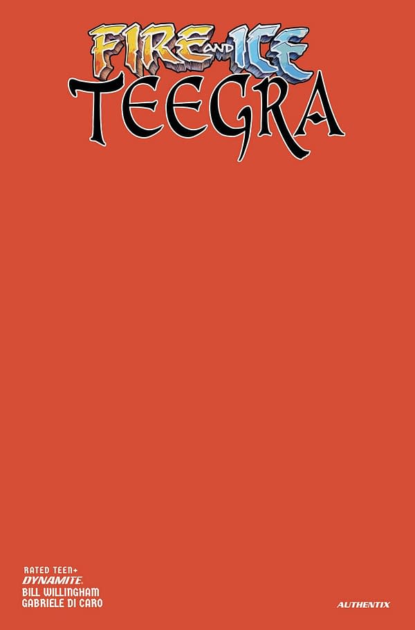 Cover image for FIRE & ICE TEEGRA ONE SHOT CVR F FIRE BLANK AUTHENTIX