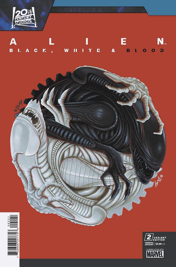 Cover image for ALIEN: BLACK, WHITE & BLOOD #2 DOALY VARIANT