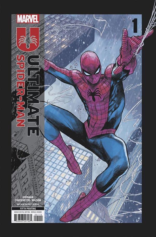 Ultimate Spider-Man #1 by Jonathan Hickman and Marco Checchetto fifth printing