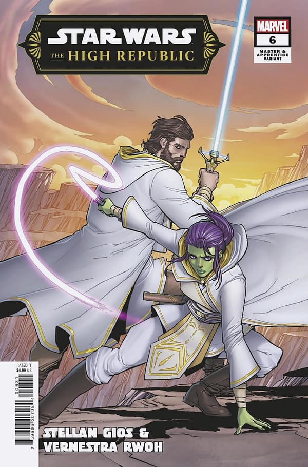 Cover image for STAR WARS: THE HIGH REPUBLIC #6 [PHASE III] GIUSEPPE CAMUNCOLI STELLAN GIOS & VE RNESTRA RWOH MASTER & APPRENTICE VARIANT