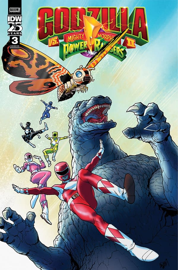 Cover image for Godzilla Vs. The Mighty Morphin Power Rangers II #3 Variant RI (10) (Gorham)