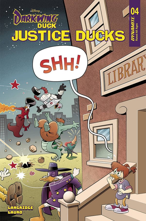 Cover image for JUSTICE DUCKS #4 CVR B LANGRIDGE