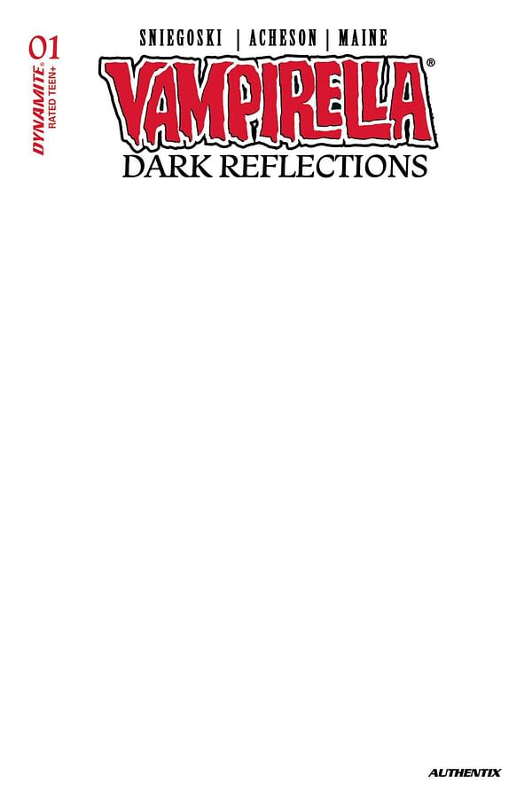 Cover image for VAMPIRELLA DARK REFLECTIONS #1 CVR H BLANK AUTHENTIX