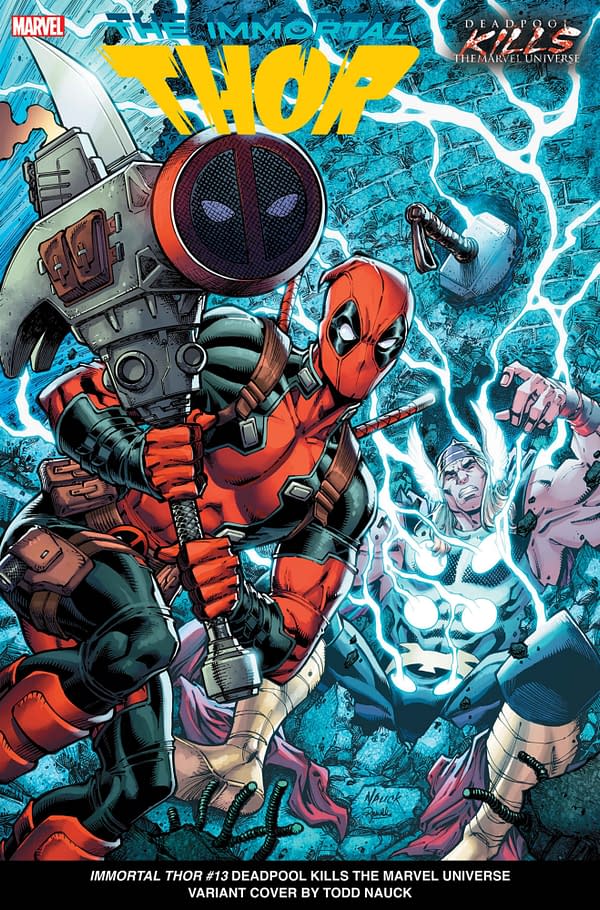 Cover image for IMMORTAL THOR #13 TODD NAUCK DEADPOOL KILLS THE MARVEL UNIVERSE VARIANT [DPWX]