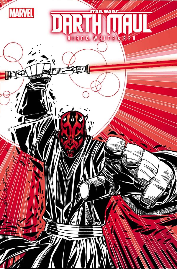 Cover image for STAR WARS: DARTH MAUL - BLACK, WHITE & RED #4 WALT SIMONSON VARIANT