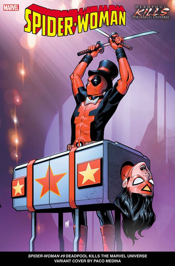 Cover image for SPIDER-WOMAN #9 PACO MEDINA DEADPOOL KILLS THE MARVEL UNIVERSE VARIANT