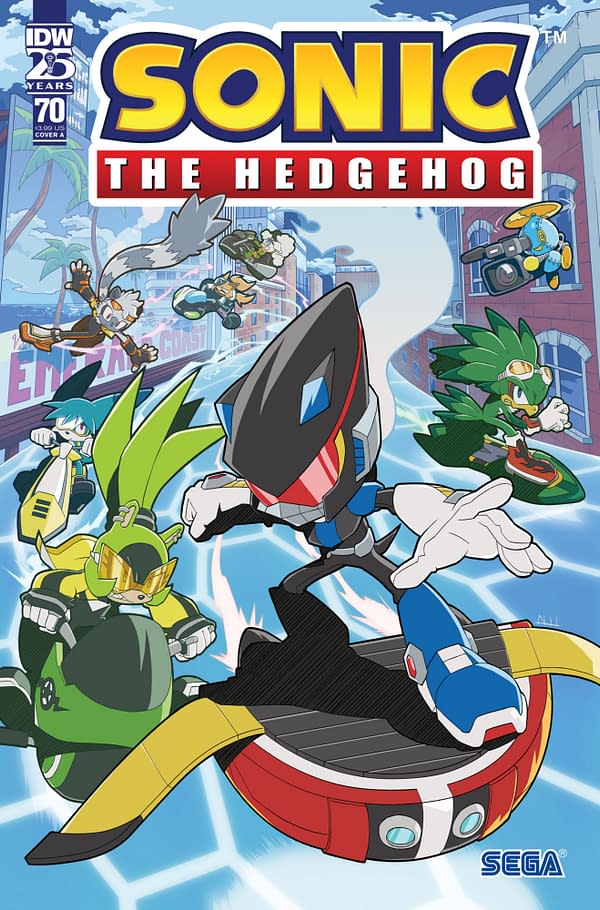 Cover image for SONIC THE HEDGEHOG #70 AARON HAMMERSTROM COVER