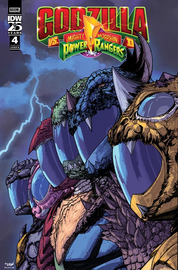 Cover image for Godzilla Vs. The Mighty Morphin Power Rangers II #4 Variant B (Sanchez)