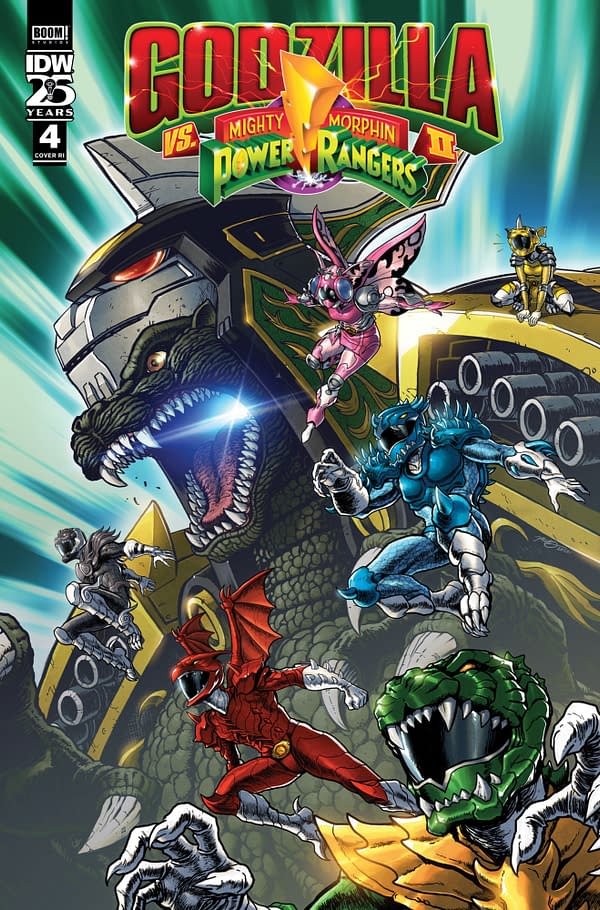 Cover image for Godzilla Vs. The Mighty Morphin Power Rangers II #4 Variant RI (10) (Frank)