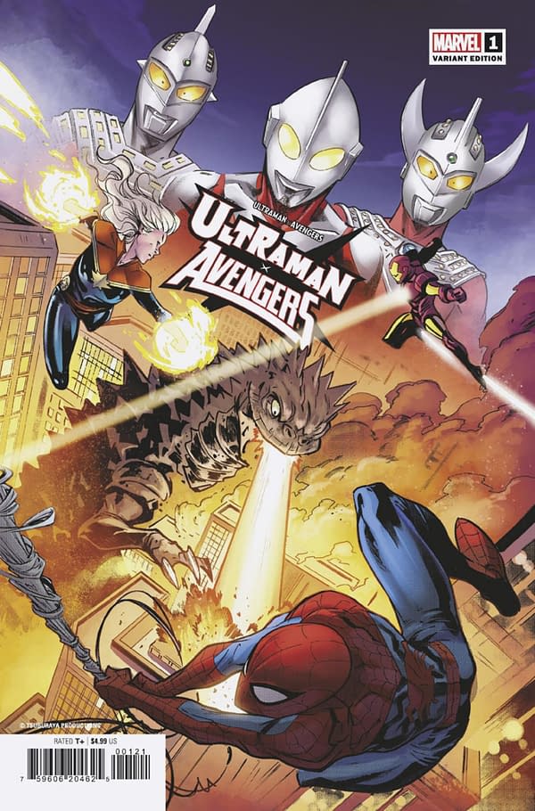 Cover art for ULTRAMAN X THE AVENGERS #1 FRANCESCO MANNA VARIANT