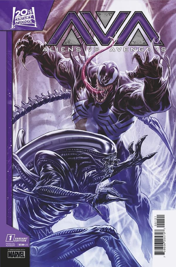 Cover image for ALIENS VS. AVENGERS #1 MARK BROOKS VARIANT