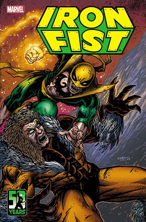 Cover image for IRON FIST 50TH ANNIVERSARY SPECIAL #1 KEVIN EASTMAN VARIANT