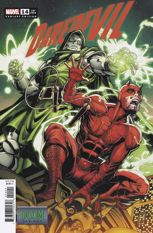 Cover image for DAREDEVIL #14 CHAD HARDIN DOOM VARIANT