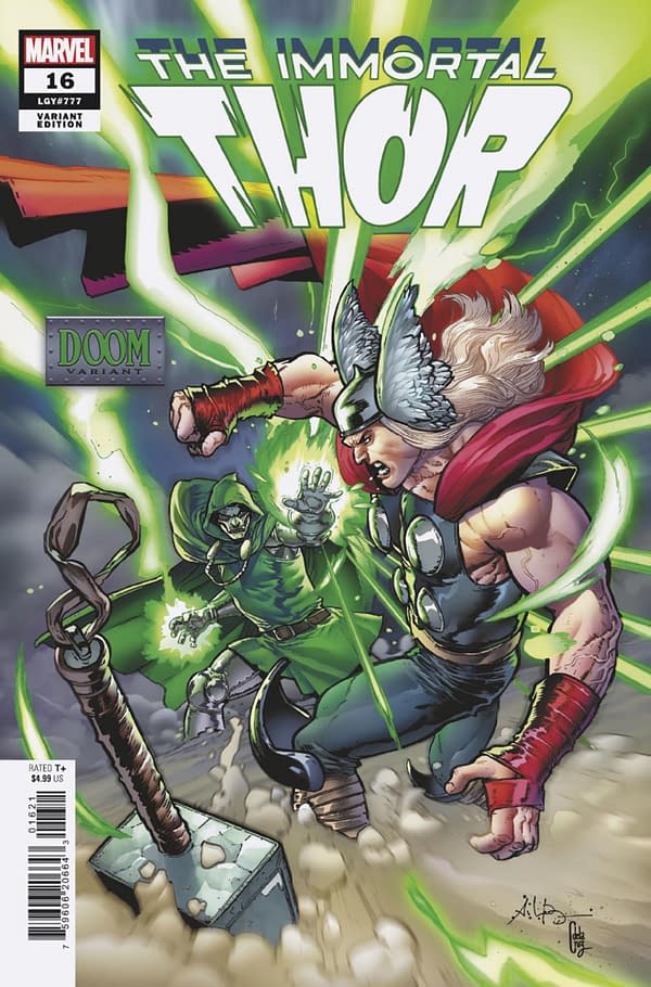 Cover image for IMMORTAL THOR #16 ANDREI BRESSAN DOOM VARIANT