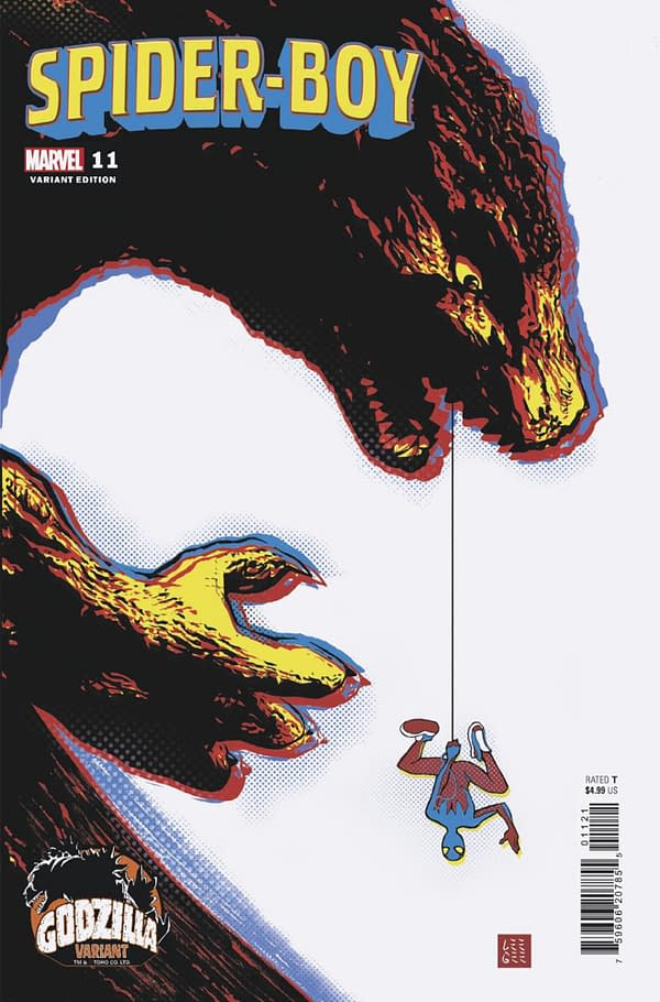 Cover image for SPIDER-BOY #11 LEE GARBETT GODZILLA VARIANT