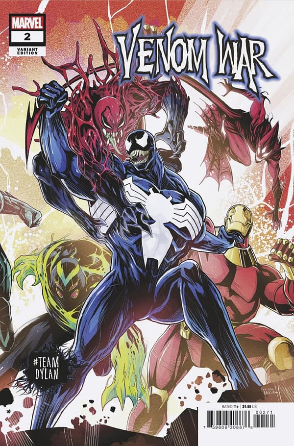 Cover image for VENOM WAR #2 LUCIANO VECCHIO TEAM DYLAN VARIANT [VW]