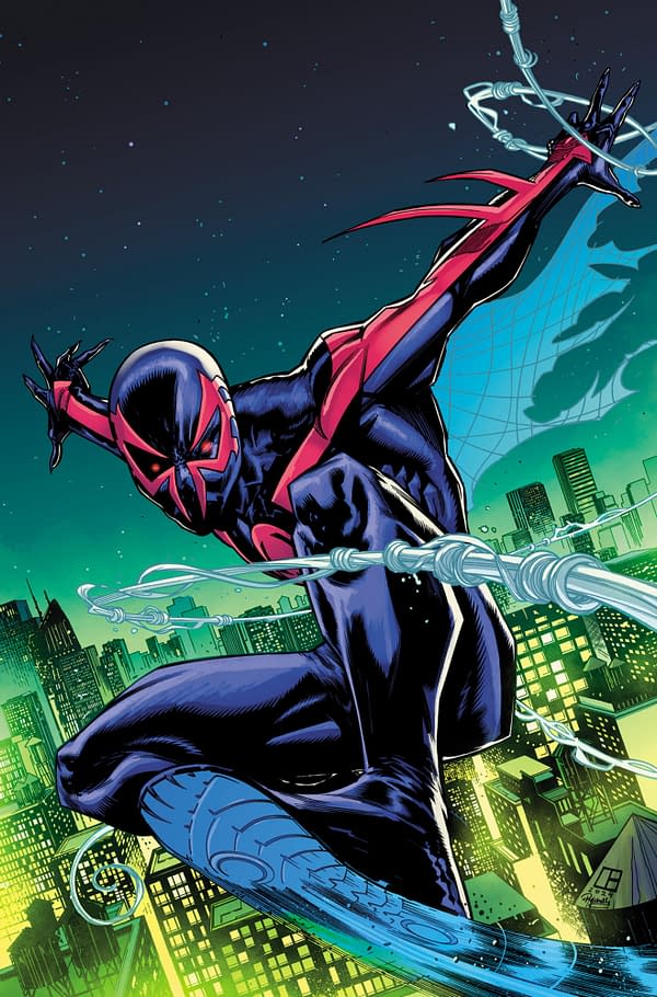 Cover image for SPIDER-SOCIETY #2 MARCELO FERREIRA SPIDER-MAN 2099 VIRGIN VARIANT