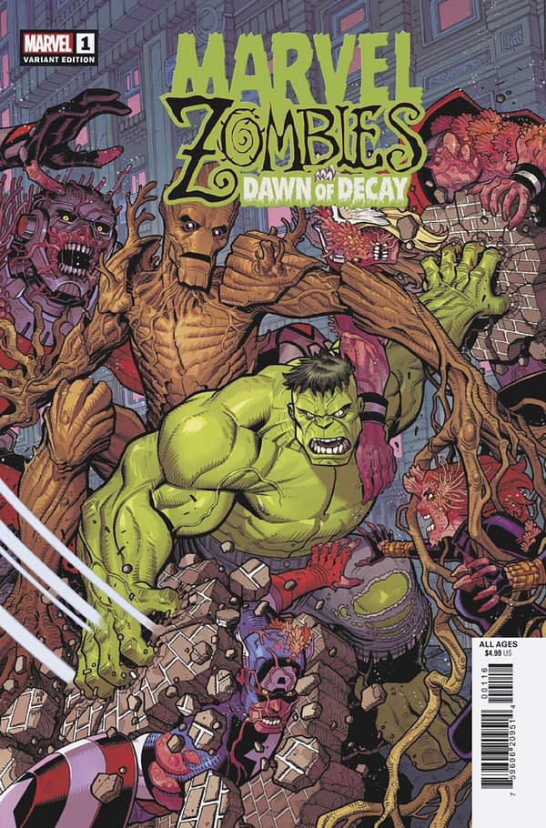 Cover image for MARVEL ZOMBIES: DAWN OF DECAY #1 NICK BRADSHAW VARIANT