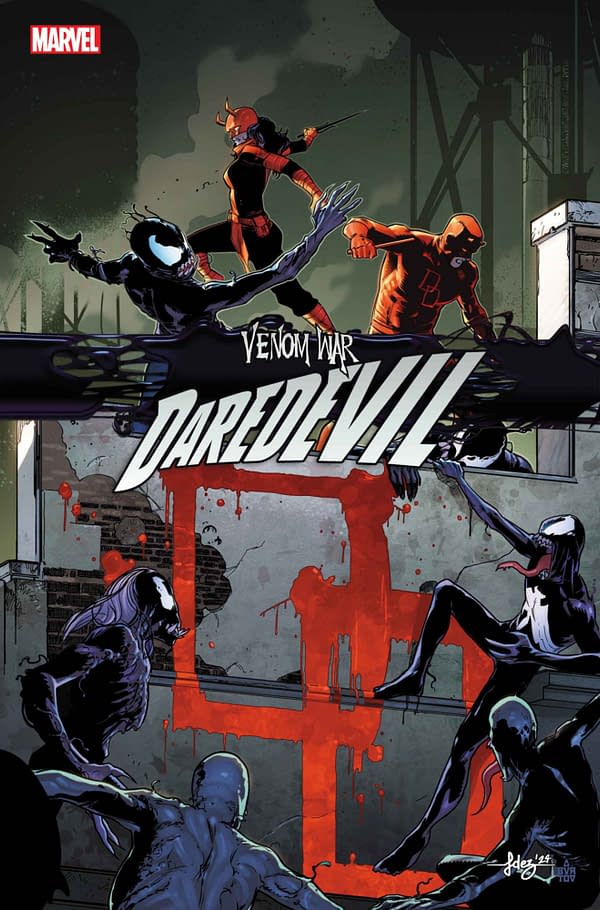 Cover image for VENOM WAR: DAREDEVIL #1 JAVIER FERNANDEZ COVER