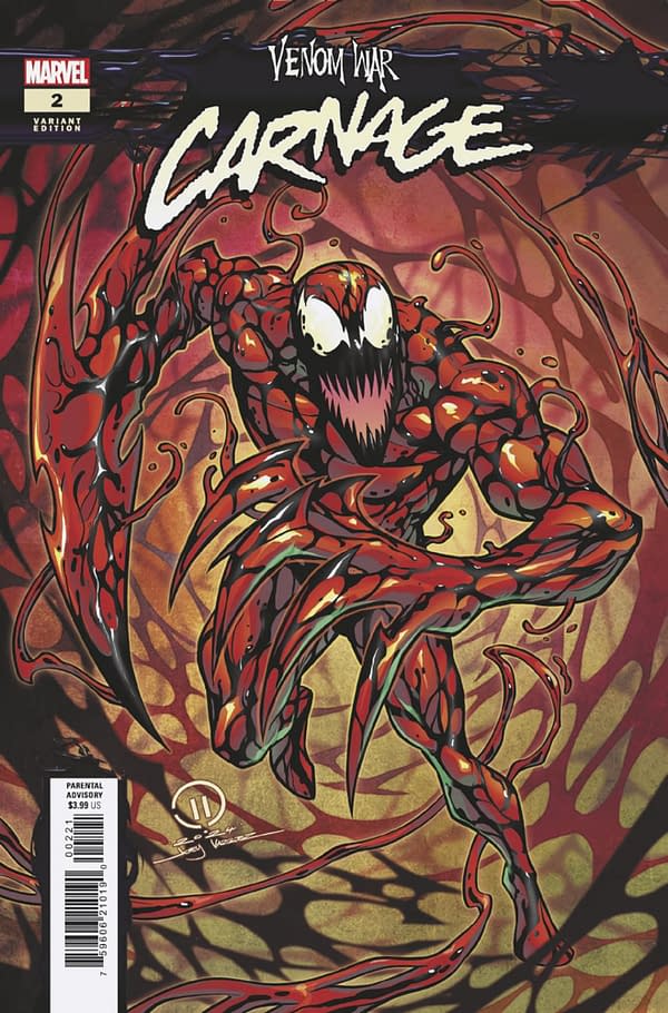 Cover image for VENOM WAR: CARNAGE #2 JOEY VAZQUEZ VARIANT [VW]