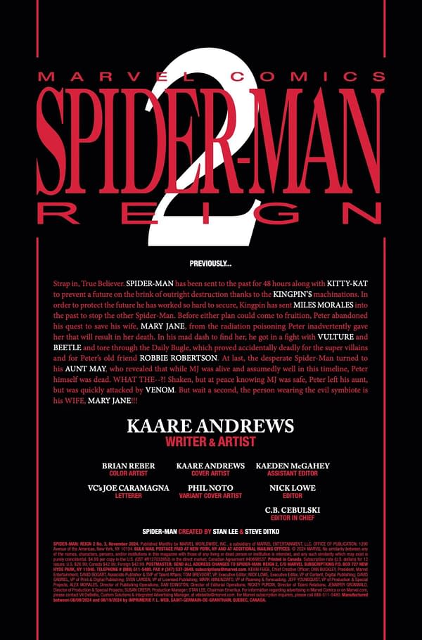 Interior preview page from SPIDER-MAN: REIGN 2 #3 KAARE ANDREWS COVER