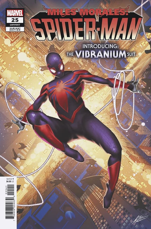 Cover image for MILES MORALES: SPIDER-MAN #25 MATEUS MANHANINI NEW COSTUME VARIANT