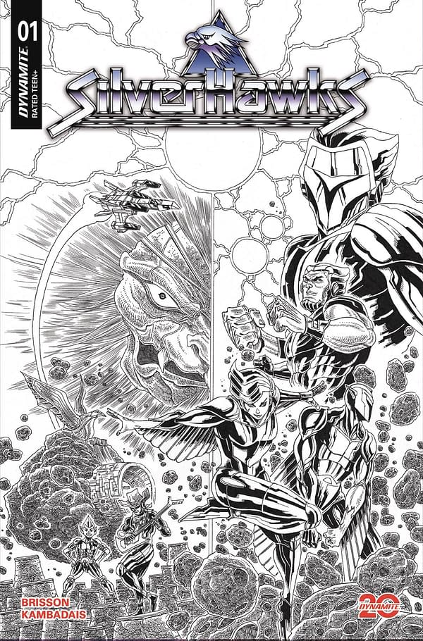 Cover image for SILVERHAWKS #1 CVR ZA 30 COPY INCV STOKOE LINE ART