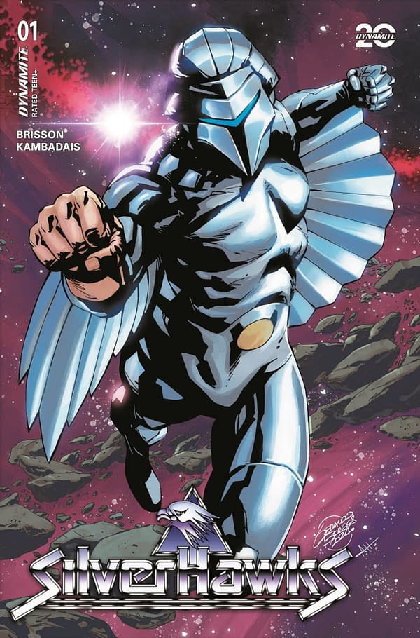 Ed Brisson & George Kambadais's Silverhawks #1 From Dynamite in 2025