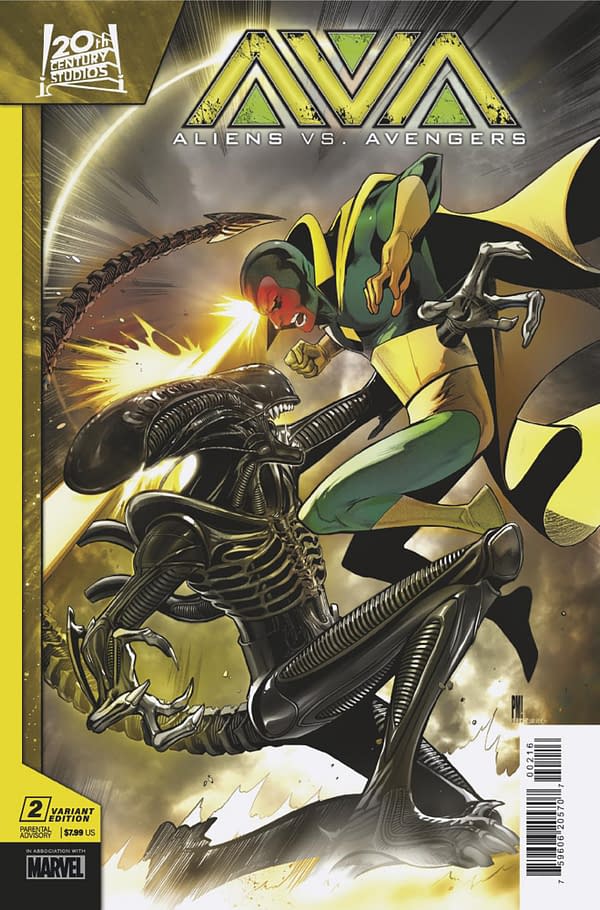 Cover image for ALIENS VS. AVENGERS #2 PACO MEDINA VARIANT