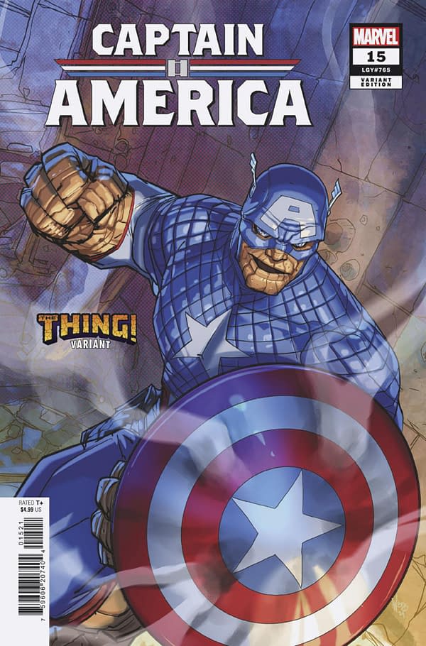 Cover image for CAPTAIN AMERICA #15 PETE WOODS THE THING! VARIANT