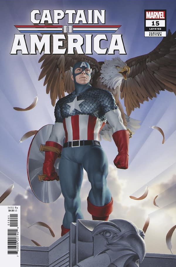 Cover image for CAPTAIN AMERICA #15 JUNGGEUN YOON VARIANT