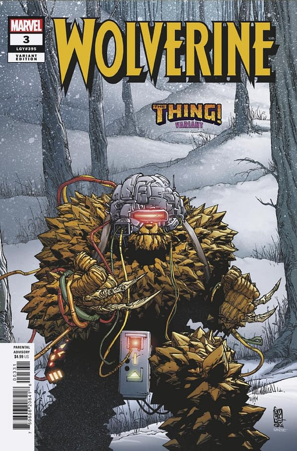 Cover image for WOLVERINE #3 GIUSEPPE CAMUNCOLI THE THING! VARIANT