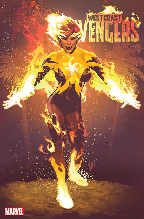 Cover image for WEST COAST AVENGERS #1 ADAM HUGHES FOIL VARIANT