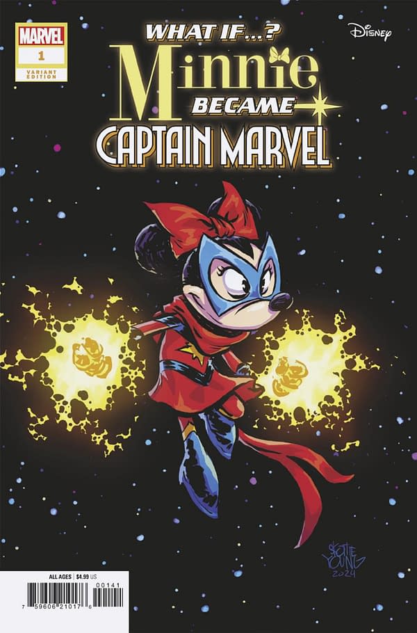 Cover image for MARVEL & DISNEY: WHAT IF...? MINNIE BECAME CAPTAIN MARVEL #1 SKOTTIE YOUNG VARIANT