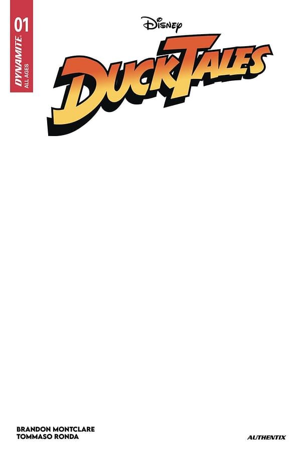 Cover image for DUCKTALES #1 CVR H BLANK AUTHENTIX