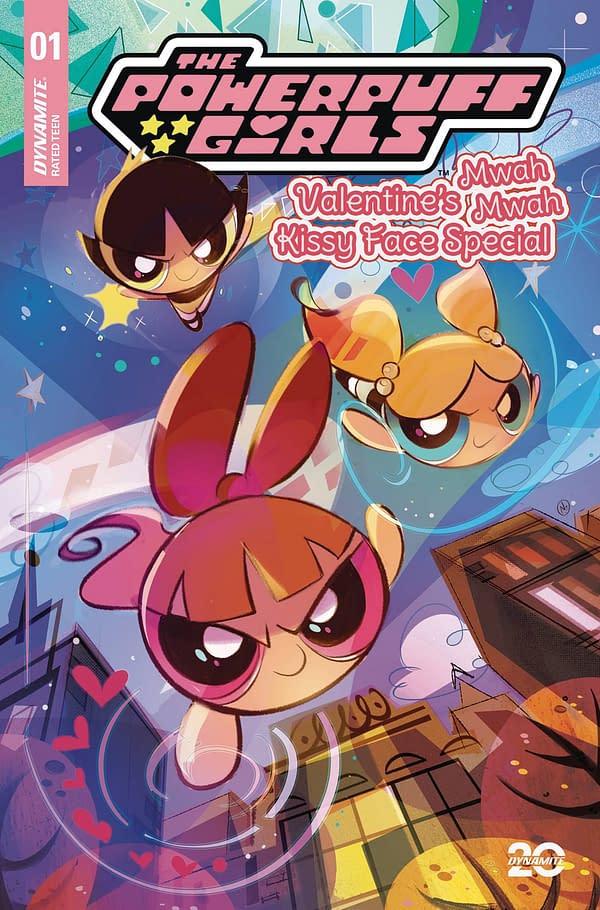 Cover image for POWERPUFF GIRLS VALENTINES KISSY FACE SP #1 CVR B BALDARI