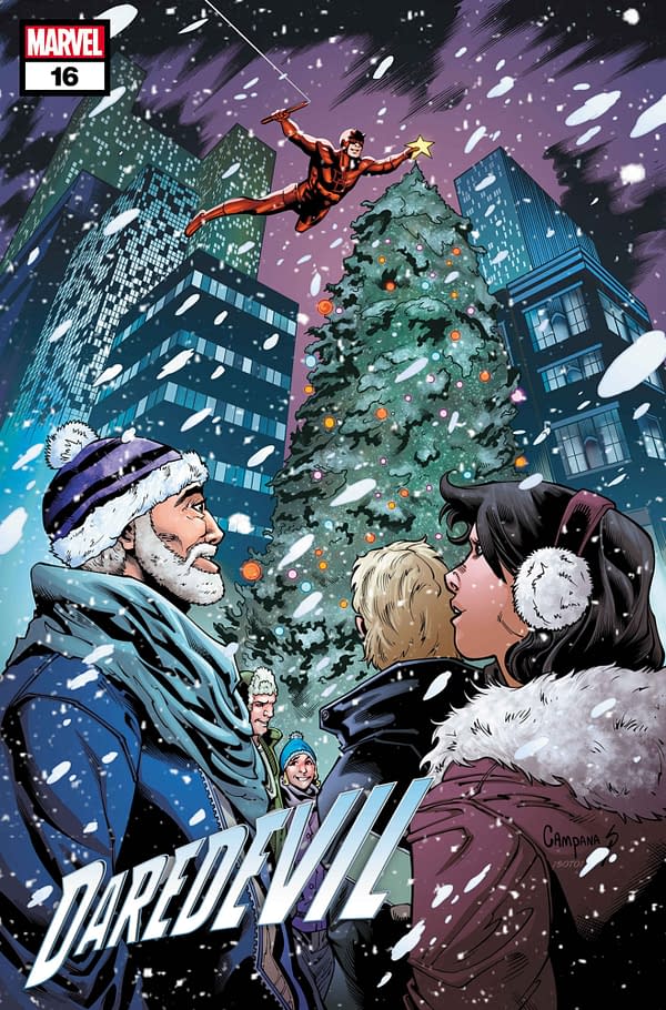 Cover image for DAREDEVIL #16 CHRIS CAMPANA WINTER HOLIDAY VARIANT