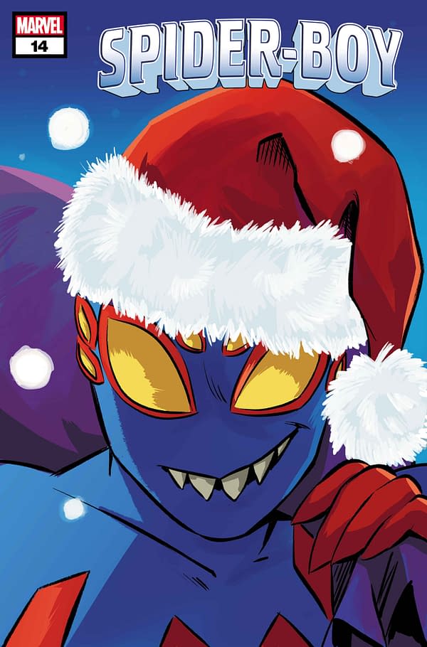 Cover image for SPIDER-BOY #14 NATACHA BUSTOS WINTER HOLIDAY VARIANT