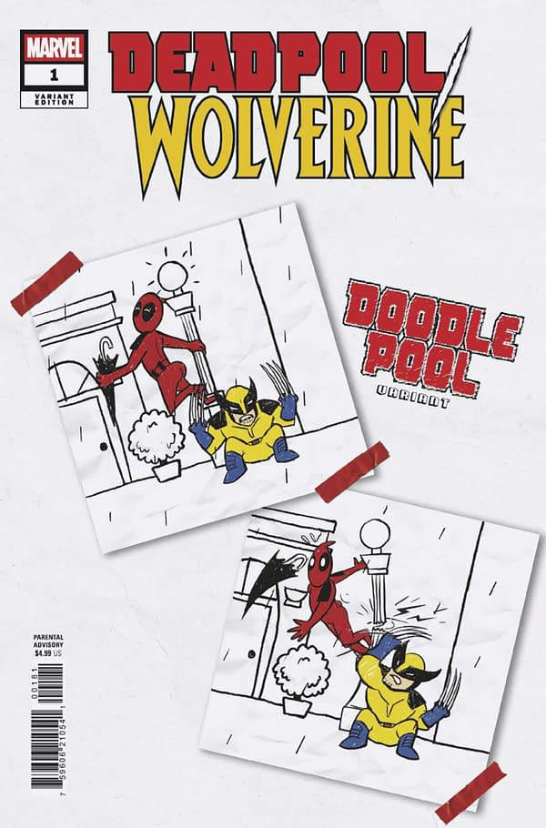 Cover image for DEADPOOL/WOLVERINE #1 DOODLEPOOL VARIANT