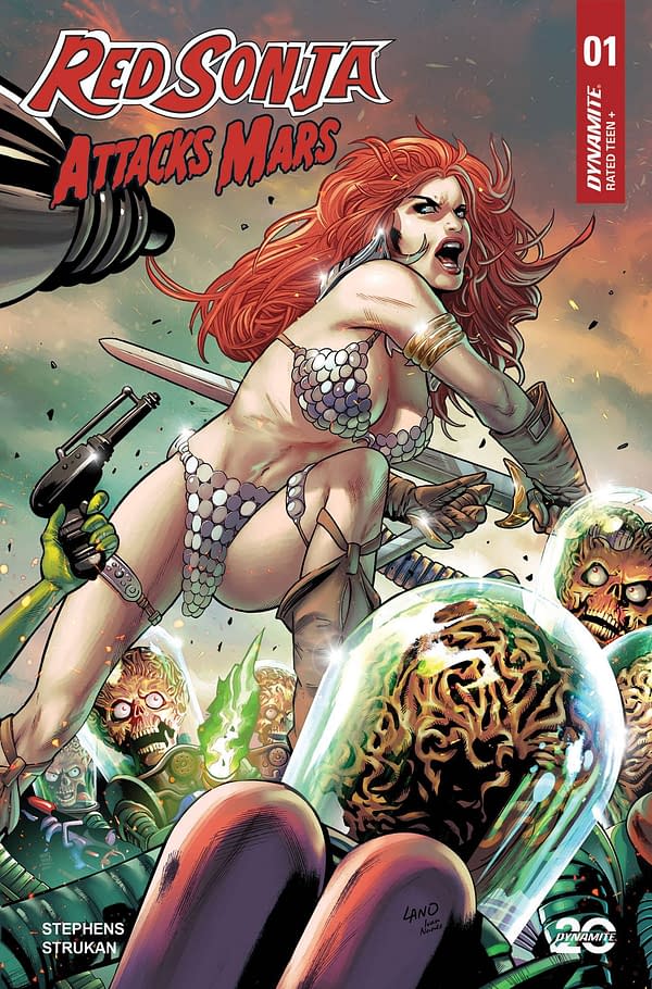 Cover image for RED SONJA ATTACKS MARS #1 CVR C LAND