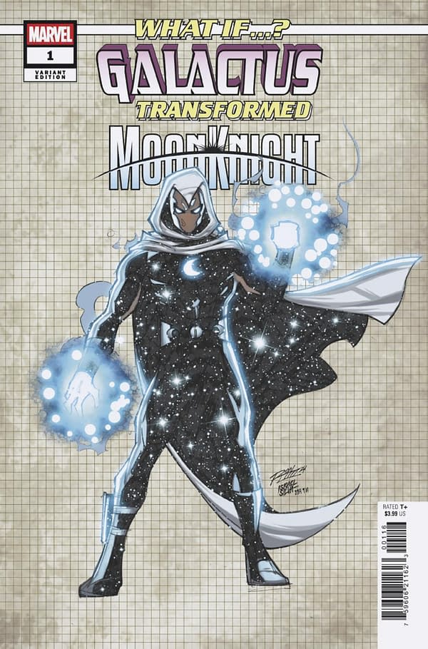 Cover image for WHAT IF...? GALACTUS: GALACTUS TRANSFORMED MOON KNIGHT? #1 RON LIM DESIGN VARIAN T