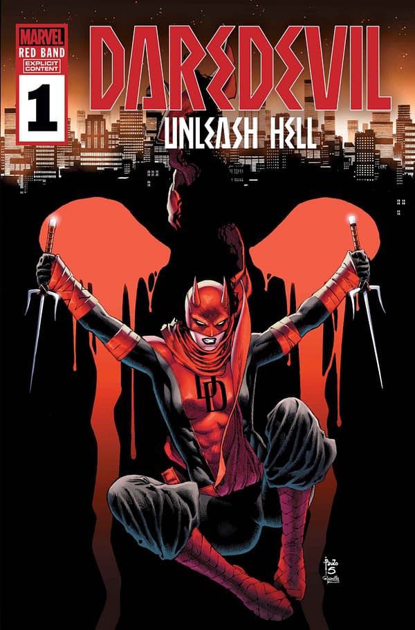 Cover image for DAREDEVIL UNLEASH HELL RED BAND #1 PAULO SIQUEIRA COVER