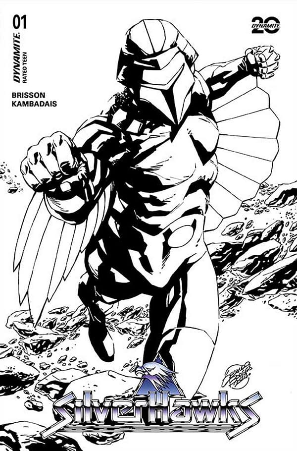 Cover image for SILVERHAWKS #1 CVR ZQ 7 COPY FOC INCV BORGES LINE ART