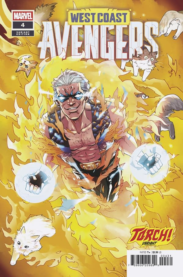 Cover image for WEST COAST AVENGERS #4 NAO FUJI TORCH! VARIANT