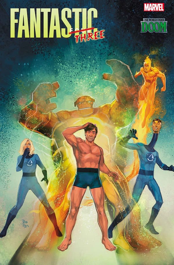 Cover image for FANTASTIC FOUR #30 ROD REIS VARIANT [DOOM]