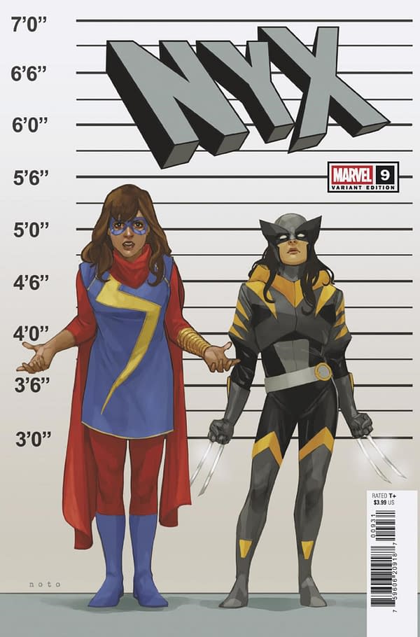 Cover image for NYX #9 PHIL NOTO CONNECTING X-MANHUNT VARIANT [XMH, DOOM]