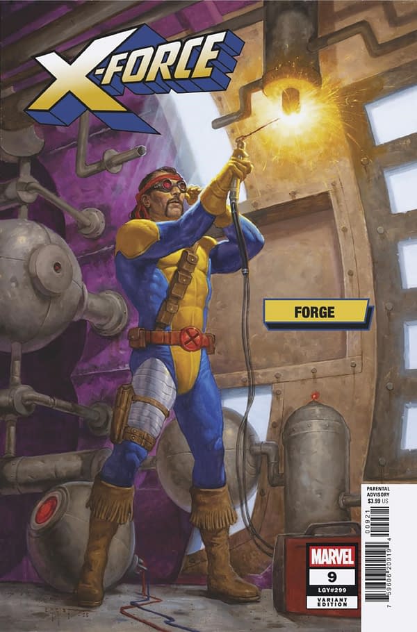 Cover image for X-FORCE #9 E.M. GIST FORGE VARIANT [XMH]