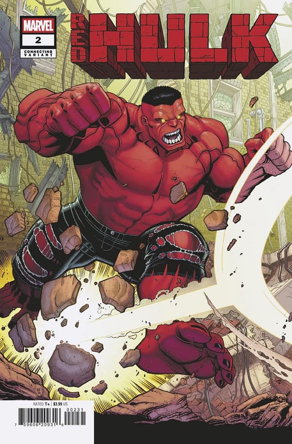 Cover image for RED HULK #2 NICK BRADSHAW RED HULK CONNECTING VARIANT [DOOM]