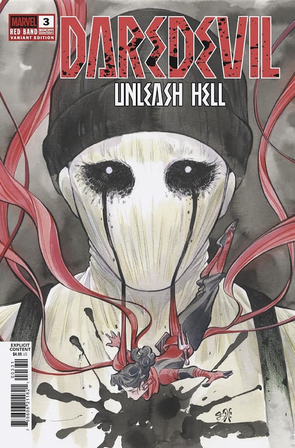 Cover image for DAREDEVIL: UNLEASH HELL - RED BAND #3 PEACH MOMOKO VARIANT [POLYBAGGED]