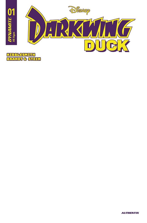 Cover image for DARKWING DUCK #1 CVR H BLANK AUTHENTIX